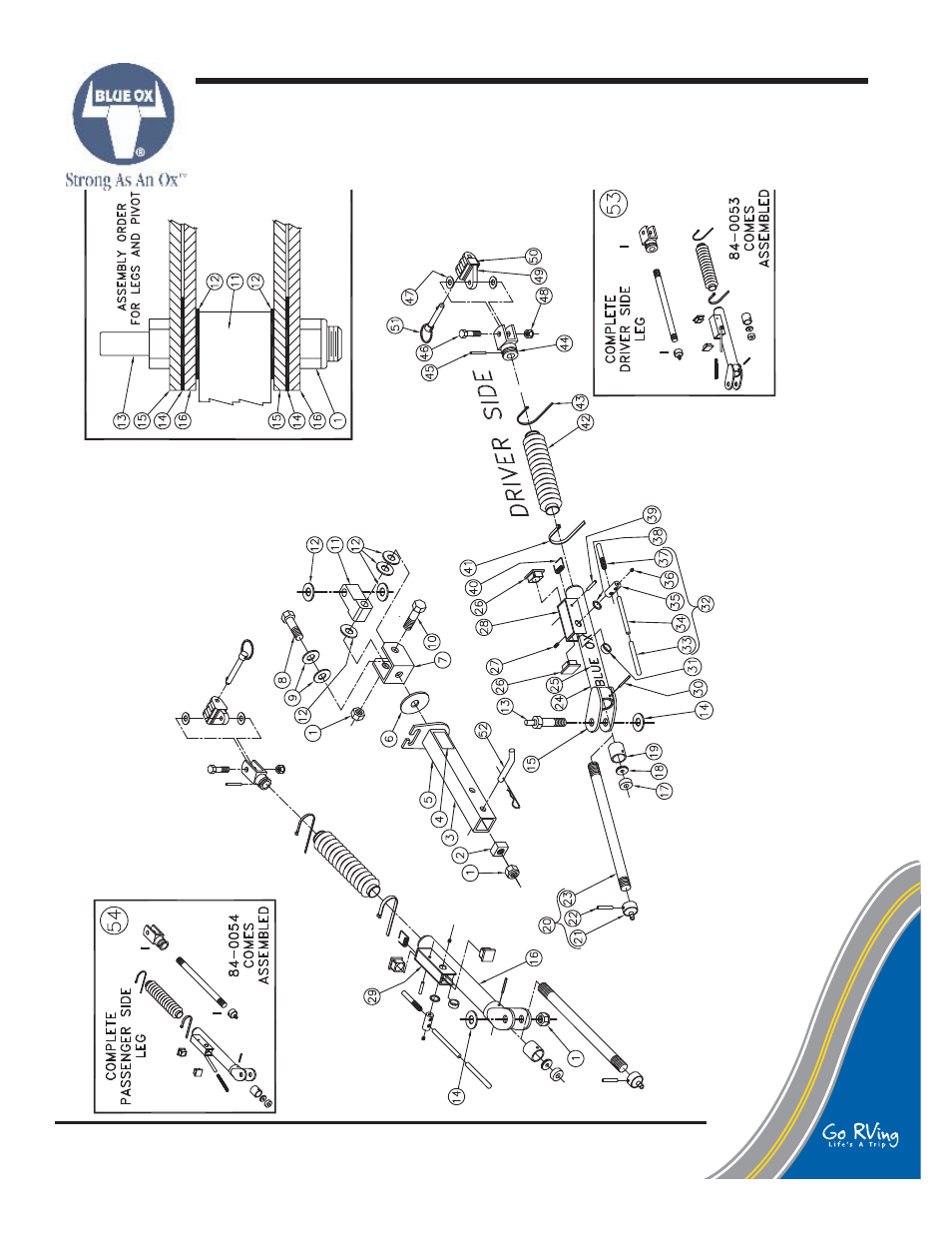 Replacement parts | Blue Ox BX7335 User Manual | Page 6 / 9