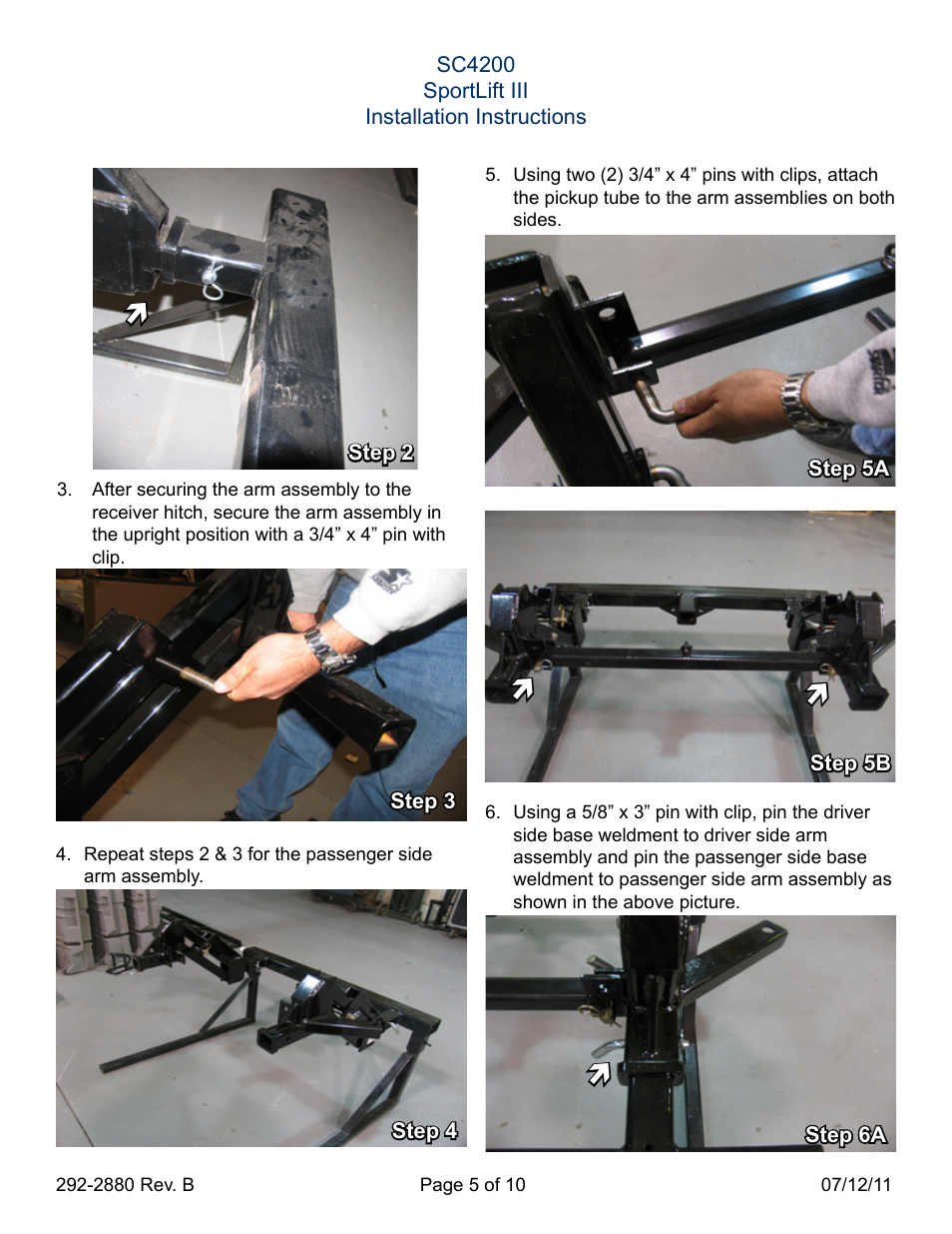 Blue Ox SC4200 User Manual | Page 5 / 11