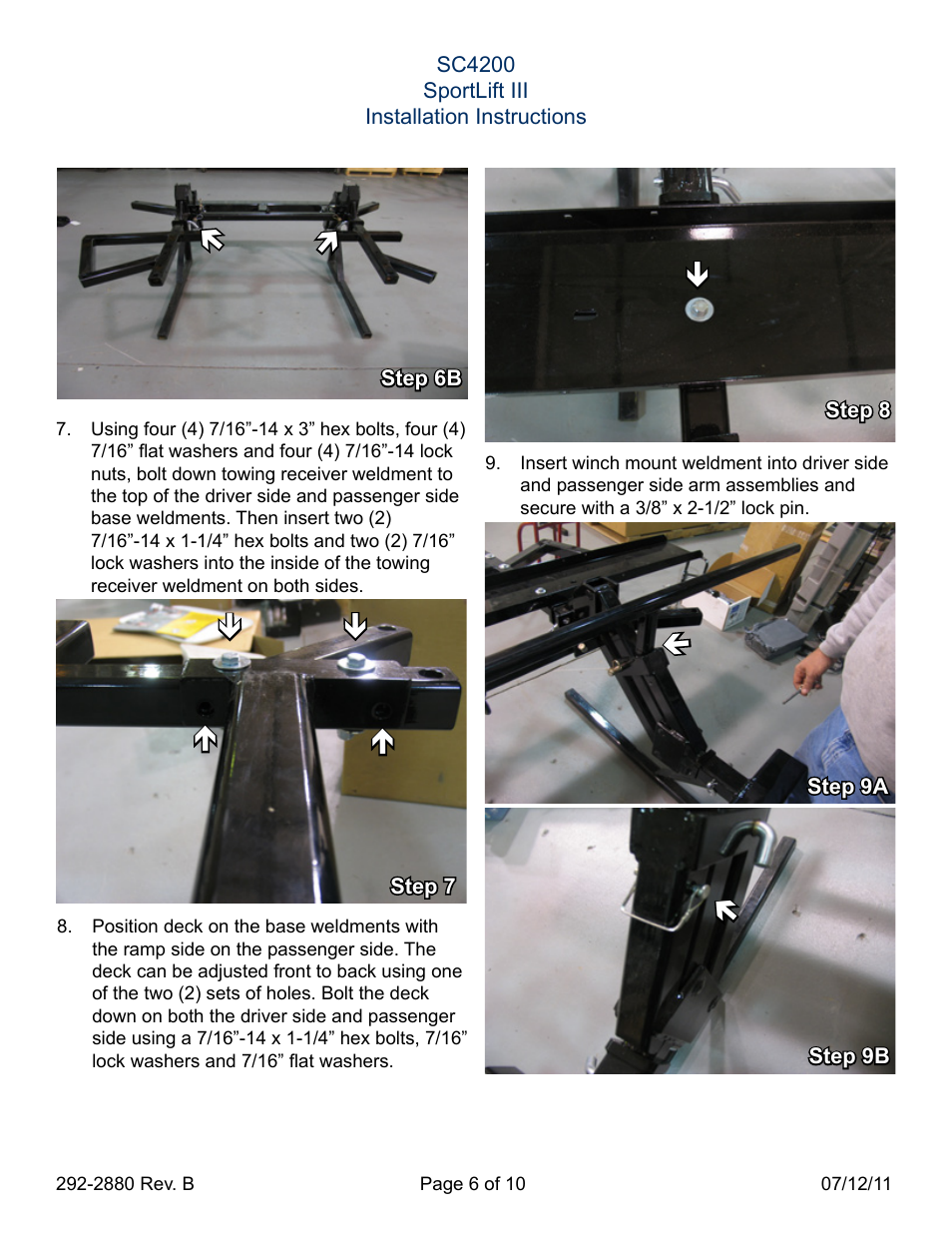 Blue Ox SC4200 User Manual | Page 6 / 11