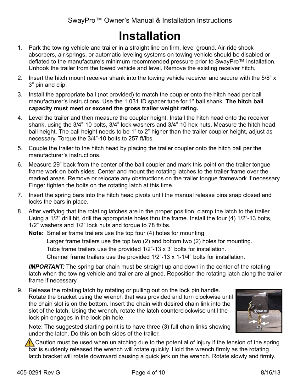 Installation | Blue Ox BXW2004 User Manual | Page 4 / 10