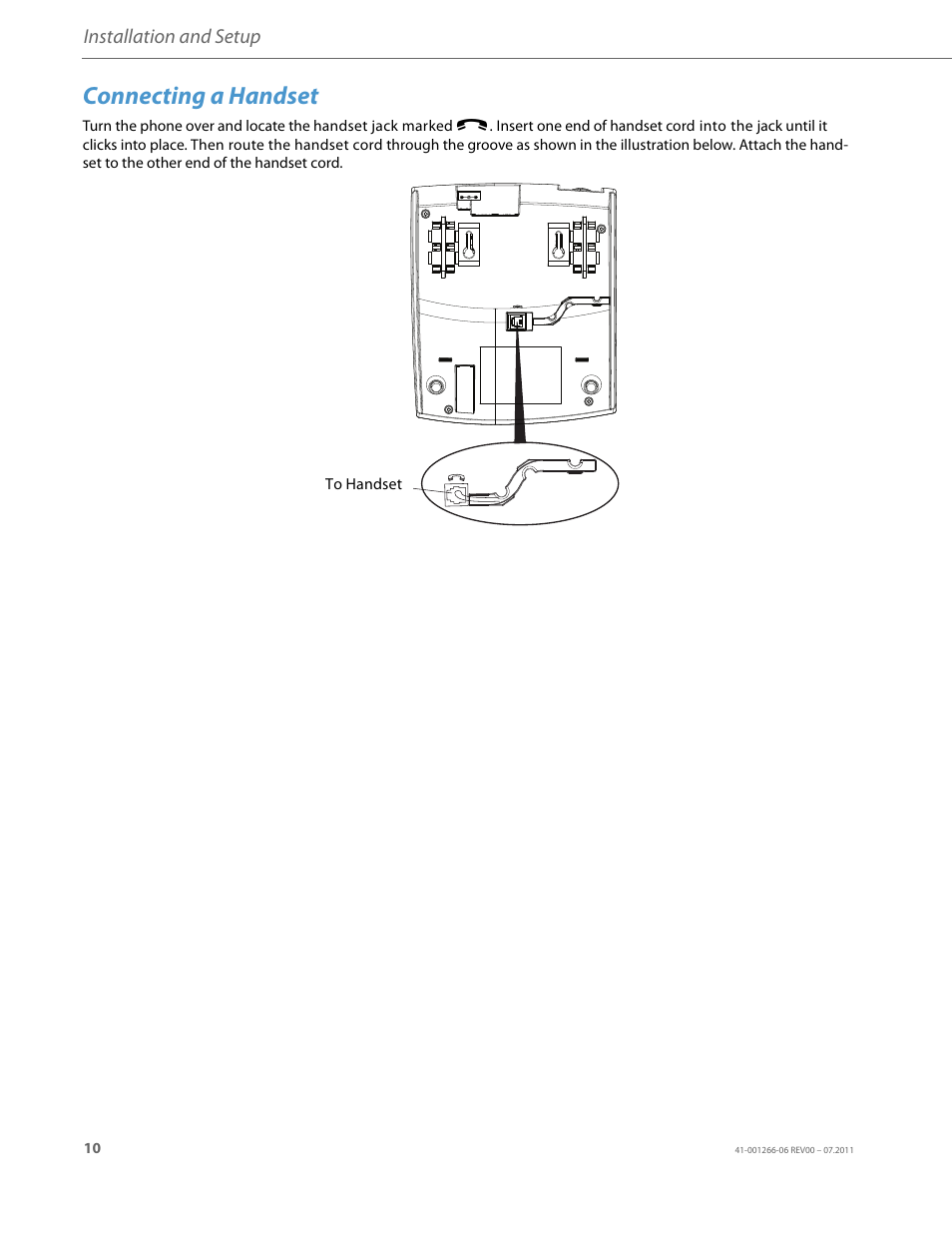 Connecting a handset | AASTRA 6731i Installation Guide EN User Manual | Page 13 / 25