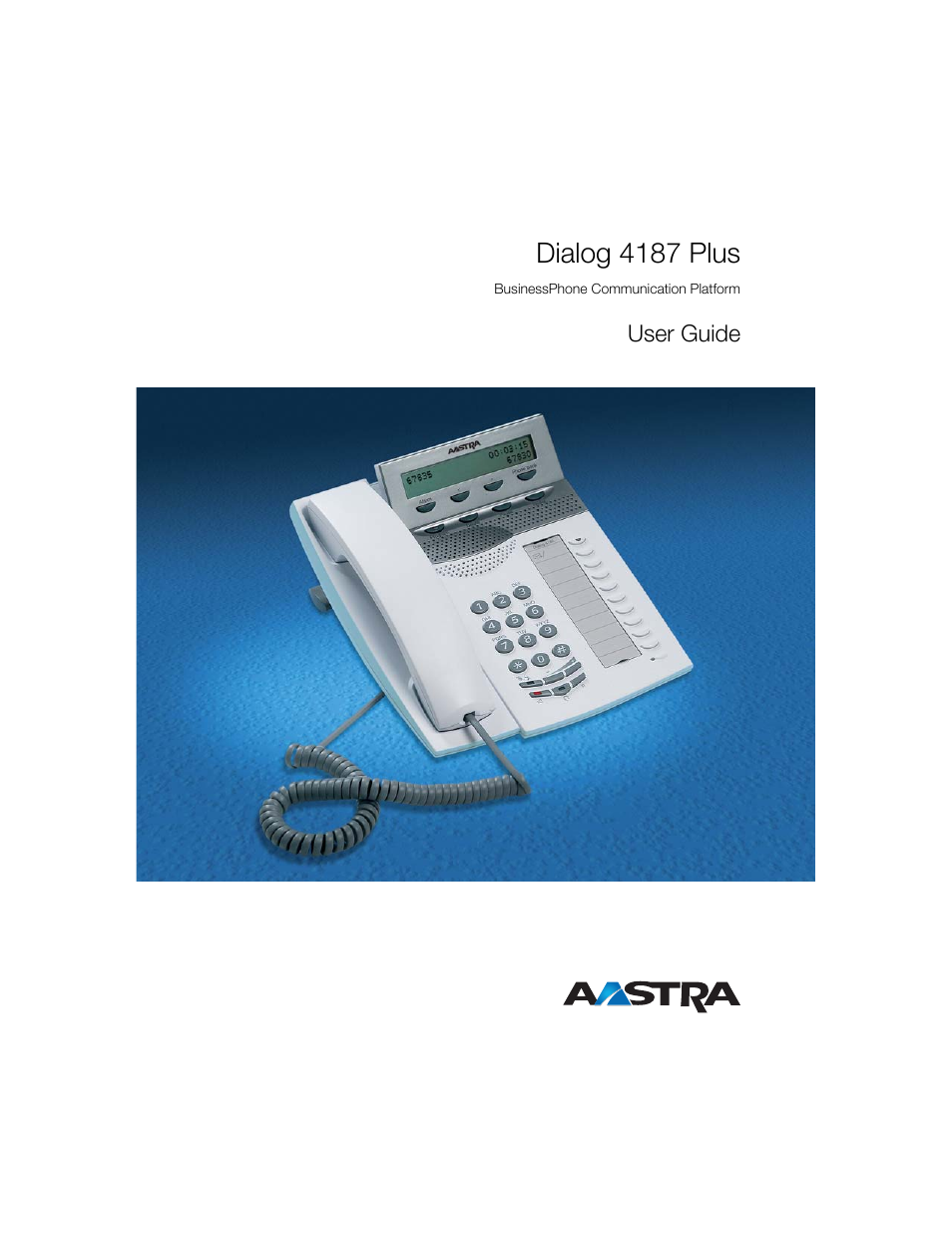 AASTRA 4187 Plus for BusinessPhone User Guide EN User Manual | 104 pages