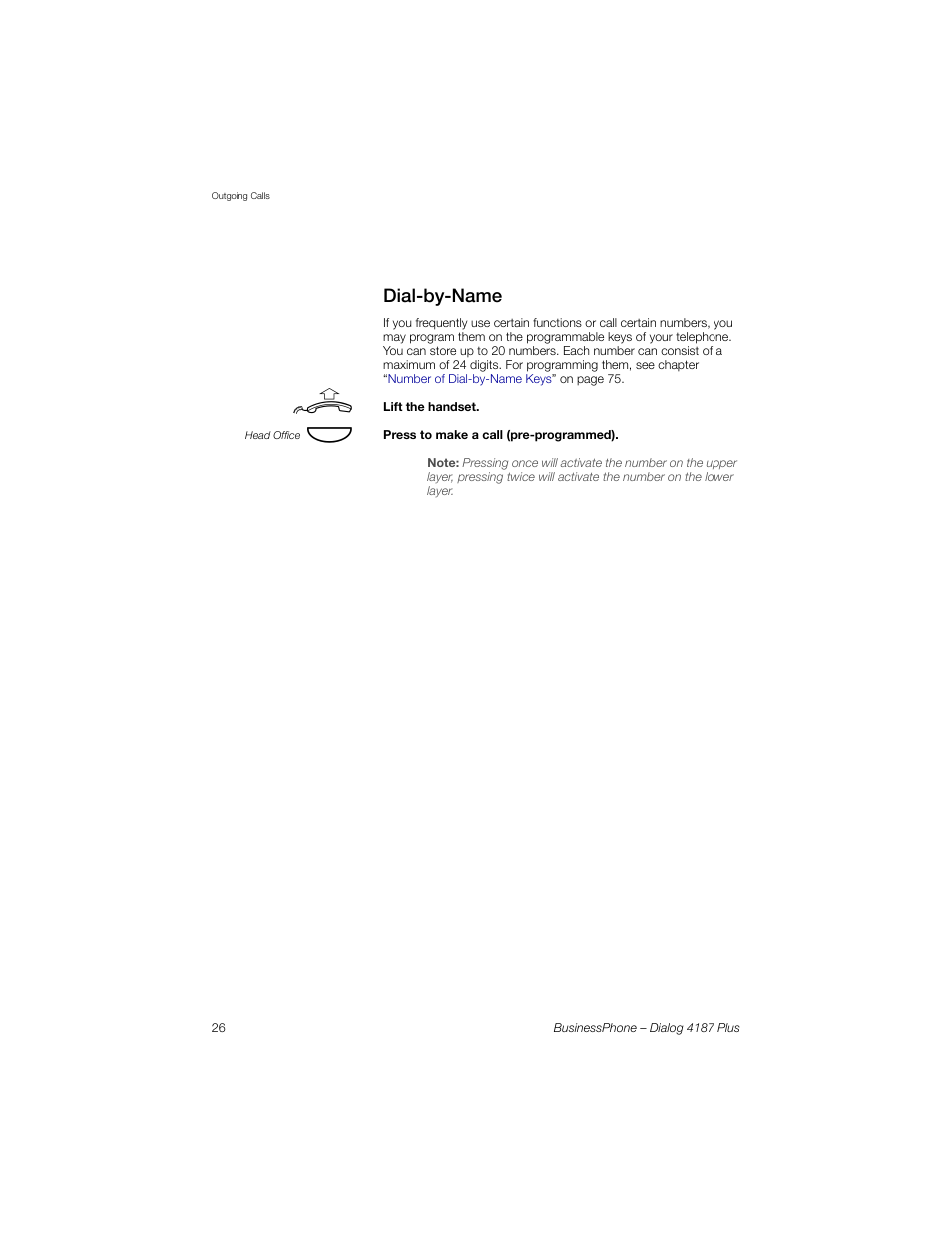 Dial-by-name | AASTRA 4187 Plus for BusinessPhone User Guide EN User Manual | Page 26 / 104