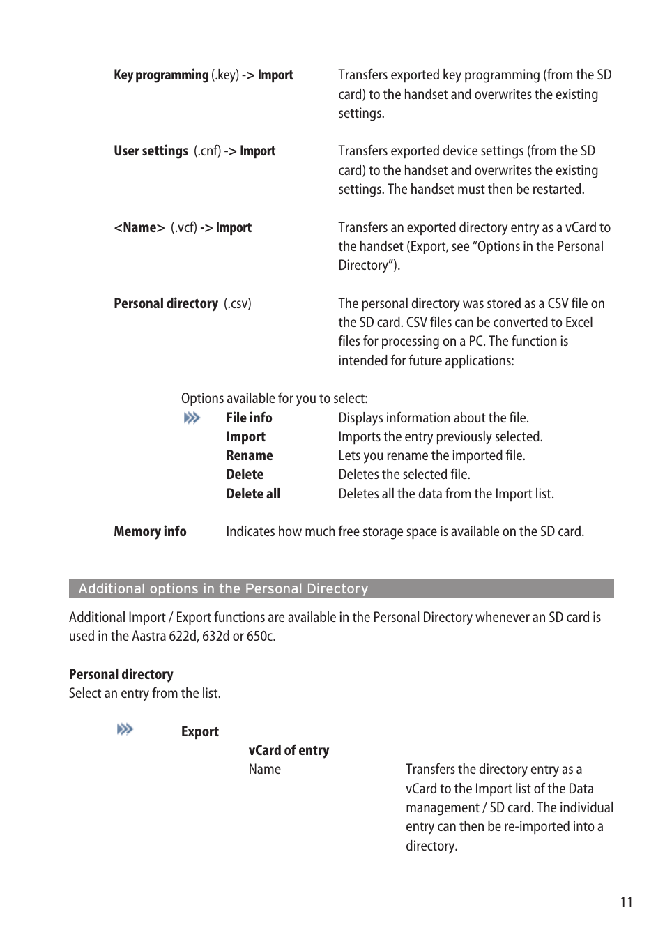 AASTRA microSD-Card User Guide User Manual | Page 13 / 22