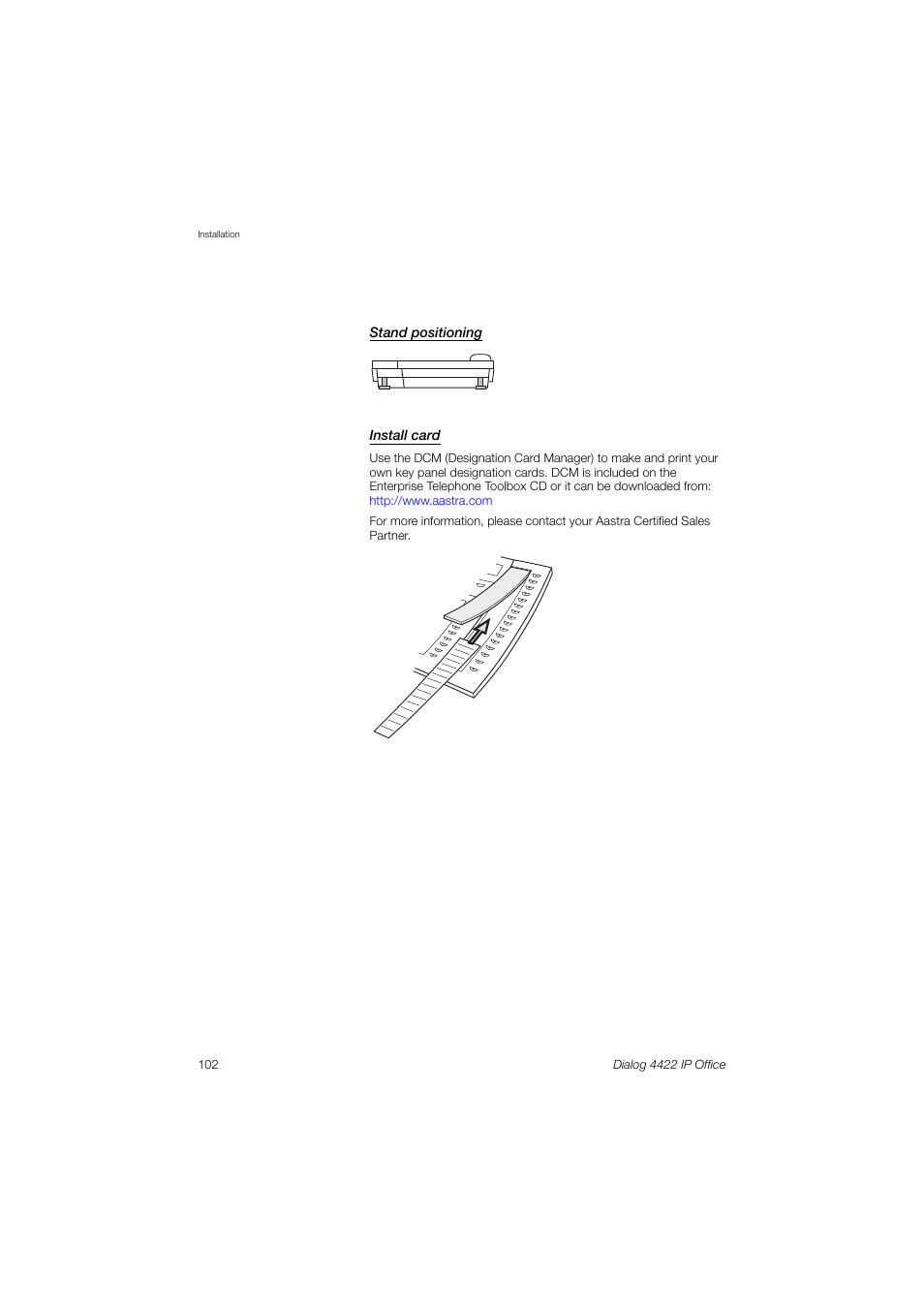 AASTRA 4422 IP Office (SIP) for MX-ONE User Guide User Manual | Page 102 / 111