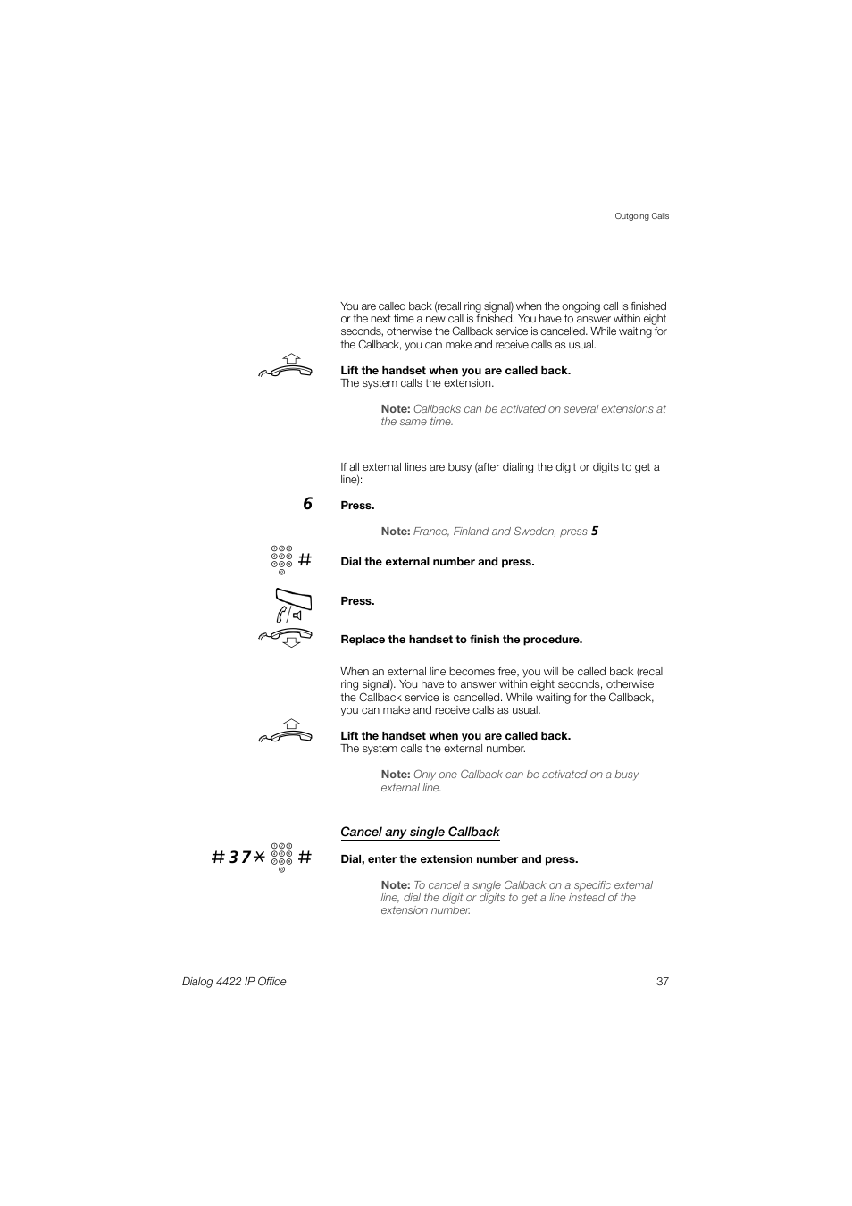 37* z | AASTRA 4422 IP Office (SIP) for MX-ONE User Guide User Manual | Page 37 / 111
