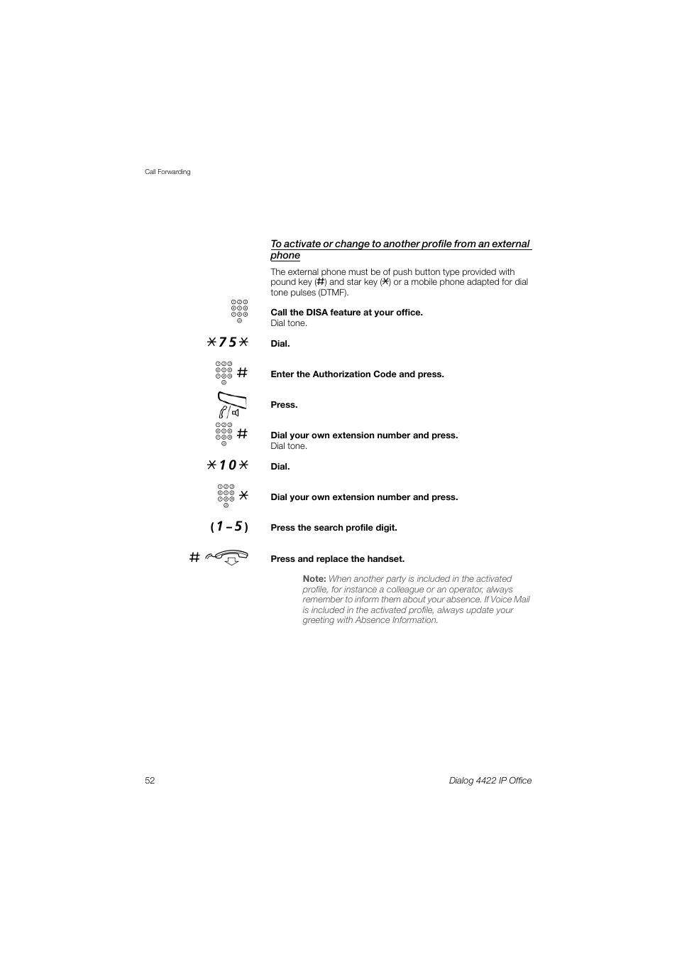 AASTRA 4422 IP Office (SIP) for MX-ONE User Guide User Manual | Page 52 / 111