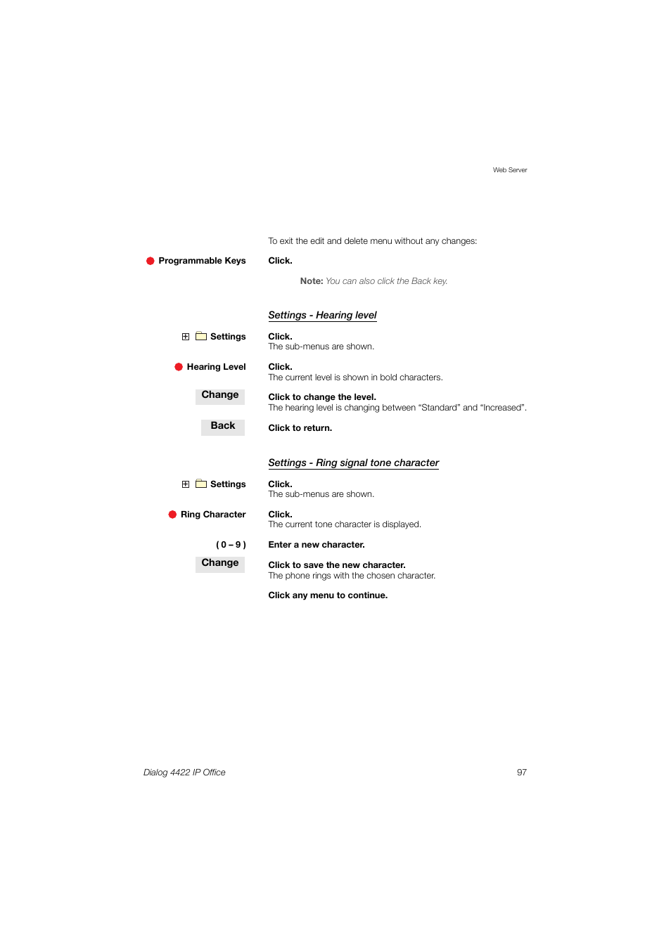 AASTRA 4422 IP Office (SIP) for MX-ONE User Guide User Manual | Page 97 / 111