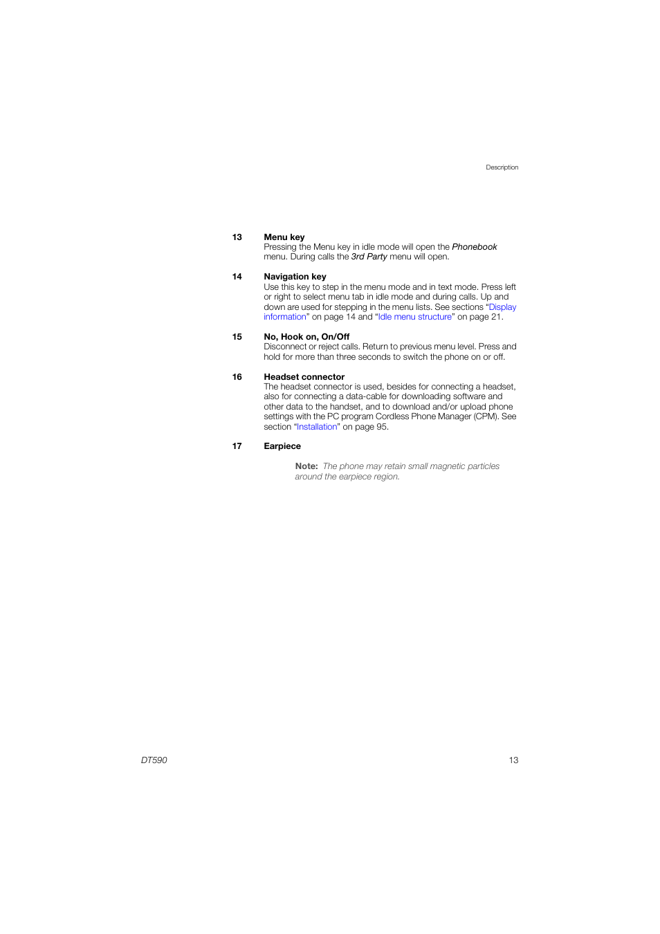 AASTRA DT590 for MX-ONE User Guide EN User Manual | Page 13 / 107