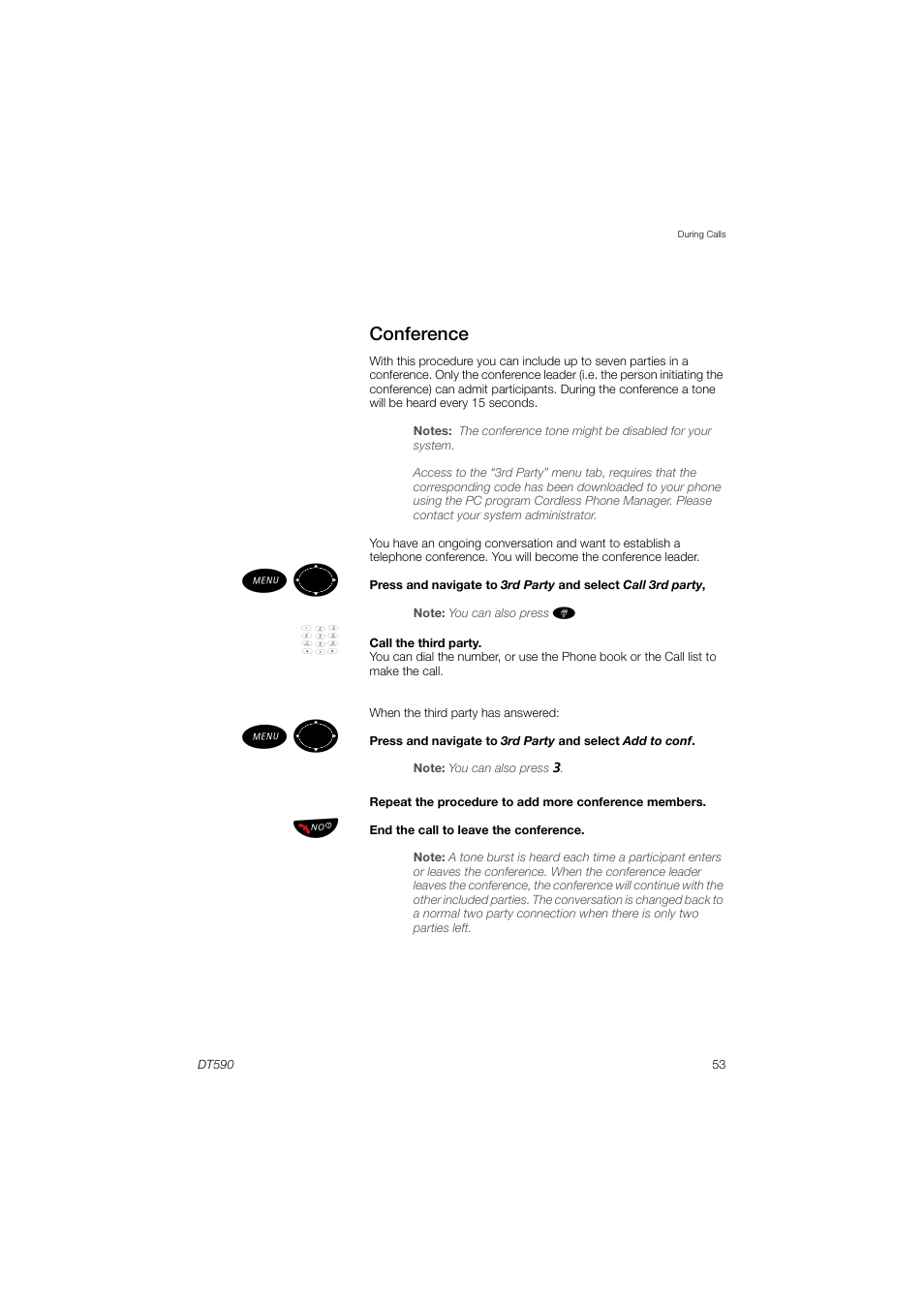 Conference | AASTRA DT590 for MX-ONE User Guide EN User Manual | Page 53 / 107