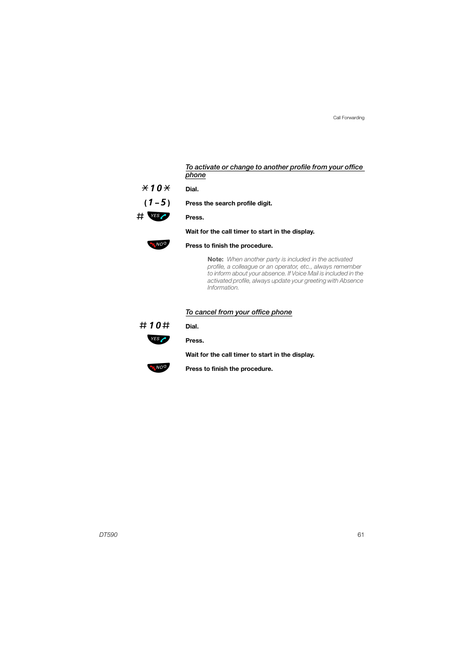 AASTRA DT590 for MX-ONE User Guide EN User Manual | Page 61 / 107