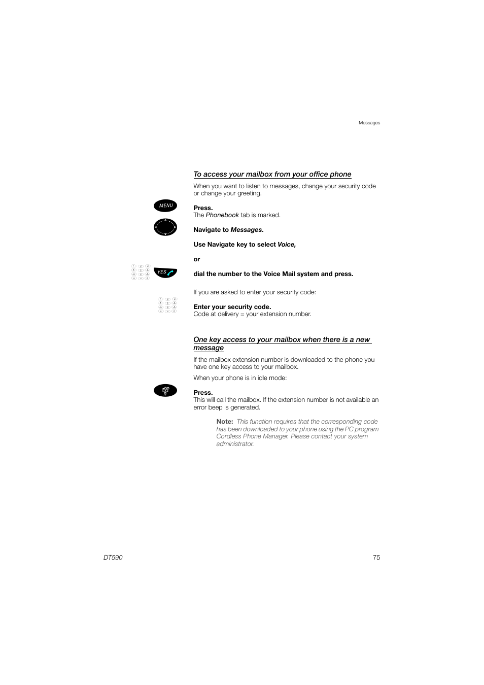 AASTRA DT590 for MX-ONE User Guide EN User Manual | Page 75 / 107