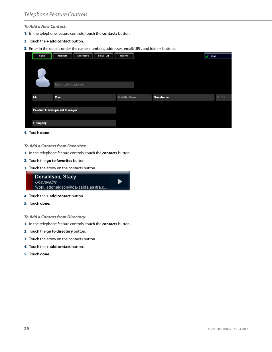 Telephone feature controls | AASTRA BluStar 8000i User Guide EN User Manual | Page 34 / 113