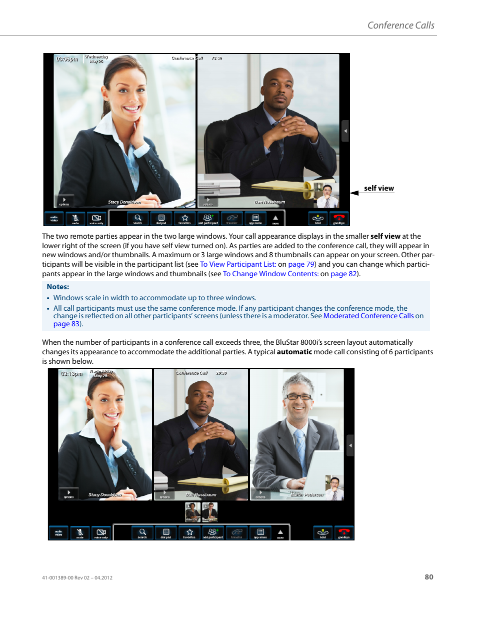 Conference calls | AASTRA BluStar 8000i User Guide EN User Manual | Page 85 / 113