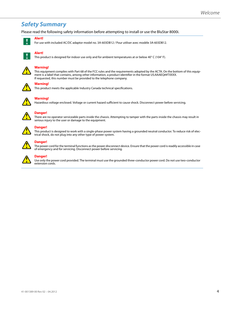 Safety summary, Welcome | AASTRA BluStar 8000i User Guide EN User Manual | Page 9 / 113