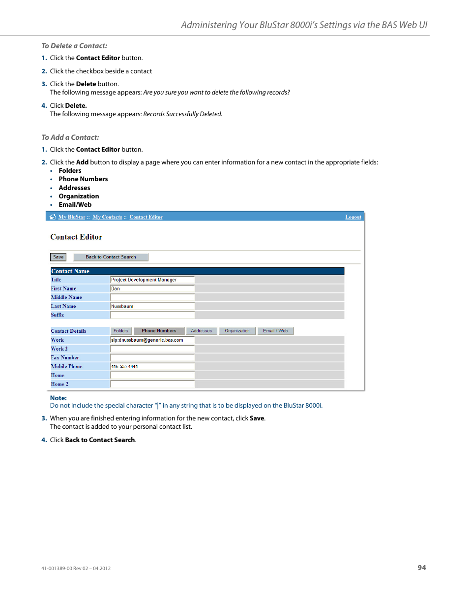 AASTRA BluStar 8000i User Guide EN User Manual | Page 99 / 113