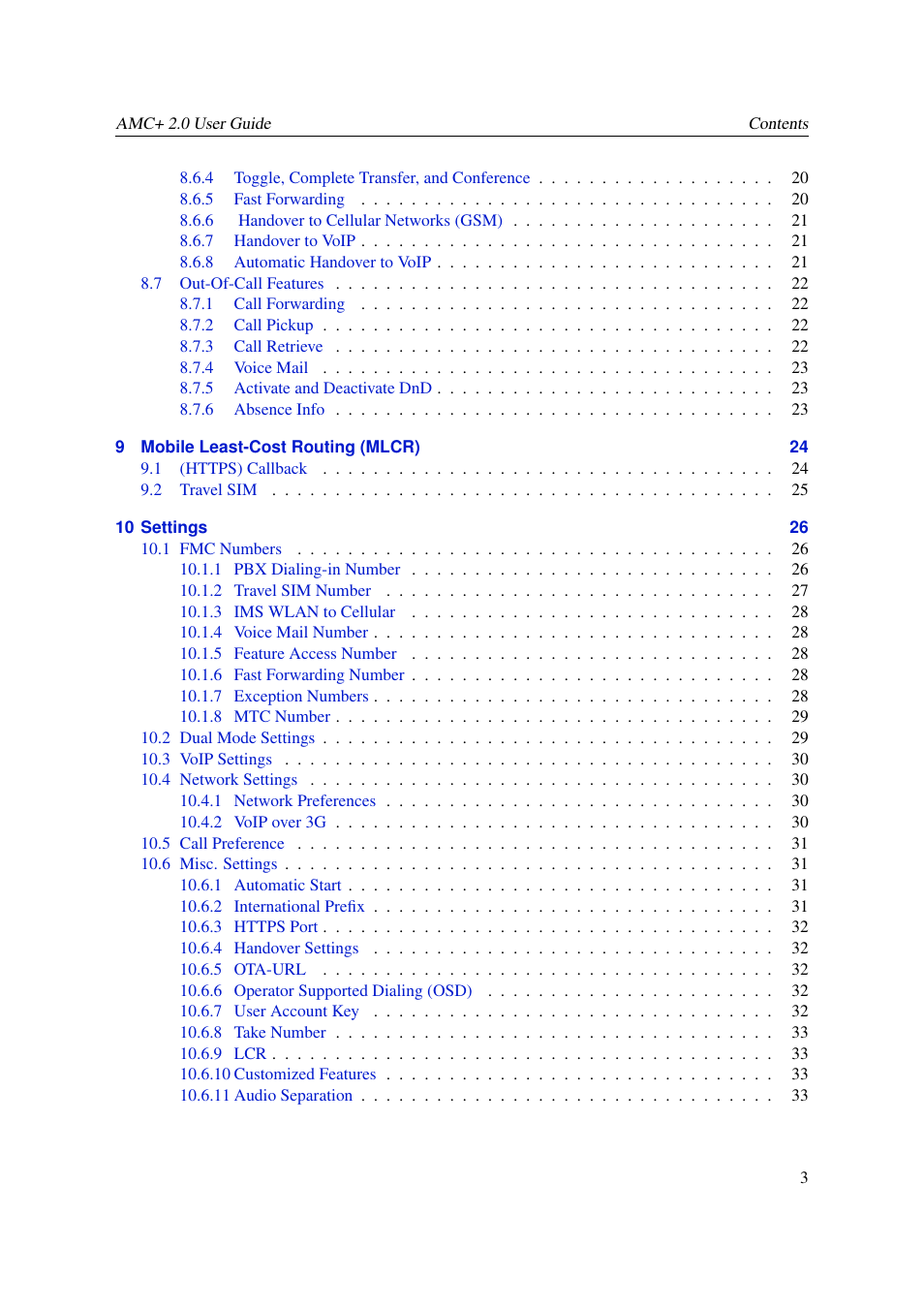 AASTRA AMC+ User guide for Android EN User Manual | Page 3 / 37