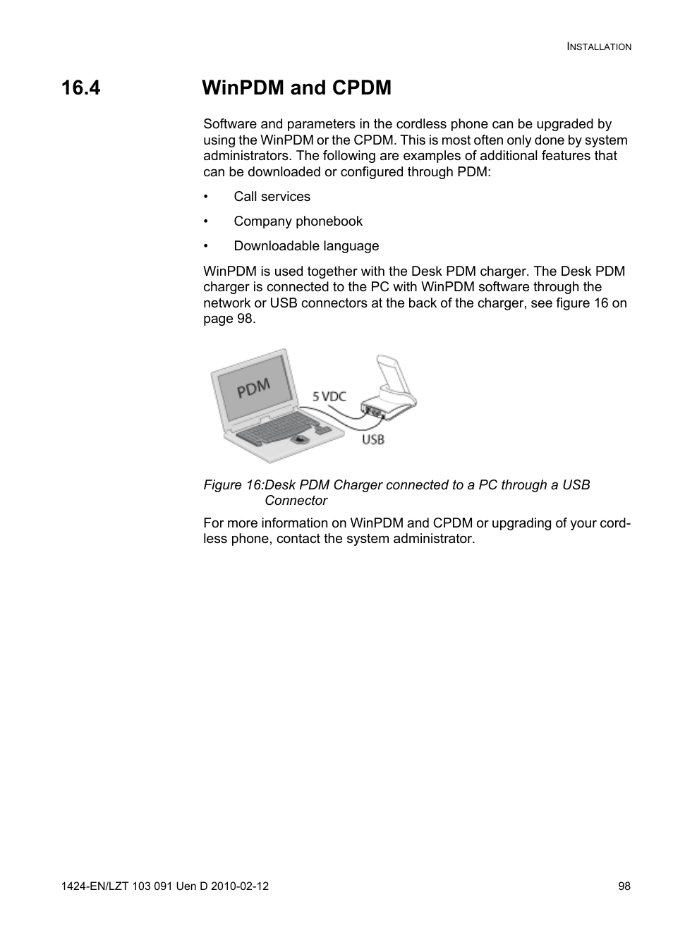4 winpdm and cpdm | AASTRA DT390 for BusinessPhone User Guide EN User Manual | Page 98 / 106