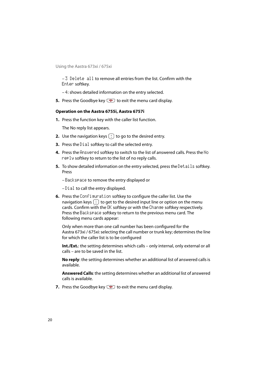 AASTRA 6700i for OpenCom 1000 User Guide EN User Manual | Page 24 / 48