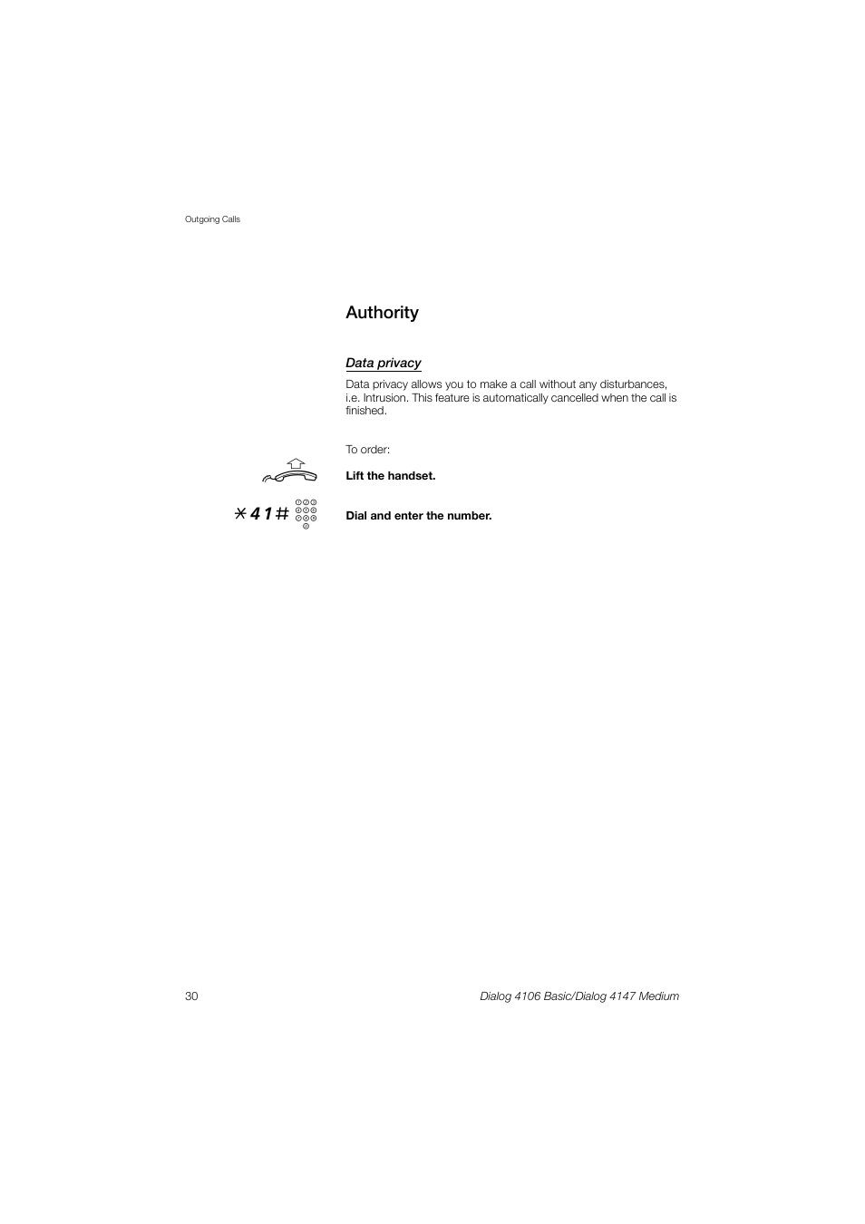 41# z | AASTRA 4147 Medium for MX-ONE (TSE) User Guide EN User Manual | Page 30 / 76