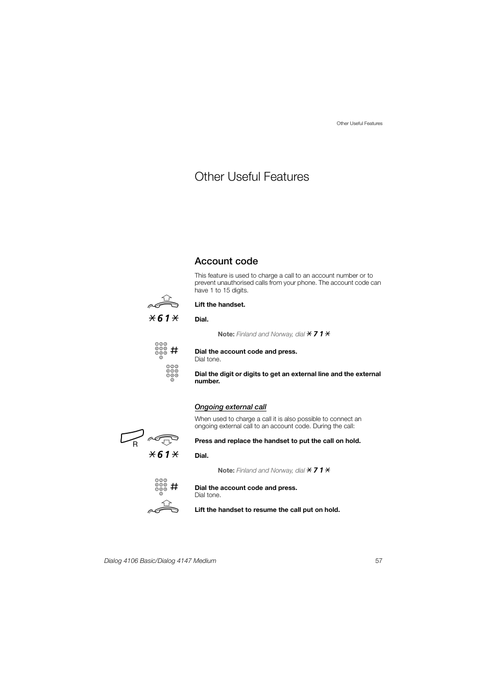 Other useful features | AASTRA 4147 Medium for MX-ONE (TSE) User Guide EN User Manual | Page 57 / 76