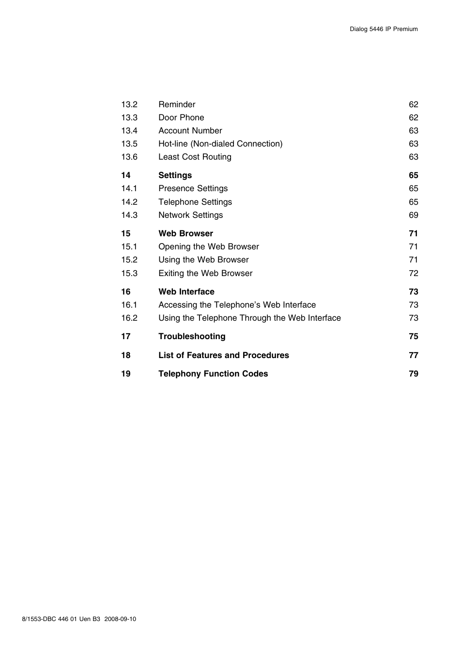 AASTRA 7446ip (5446ip) Premium for BusinessPhone User Guide EN User Manual | Page 5 / 87