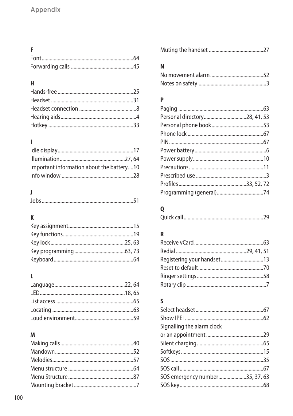 AASTRA 600c_d for SIP-DECT User Manual EN User Manual | Page 106 / 108