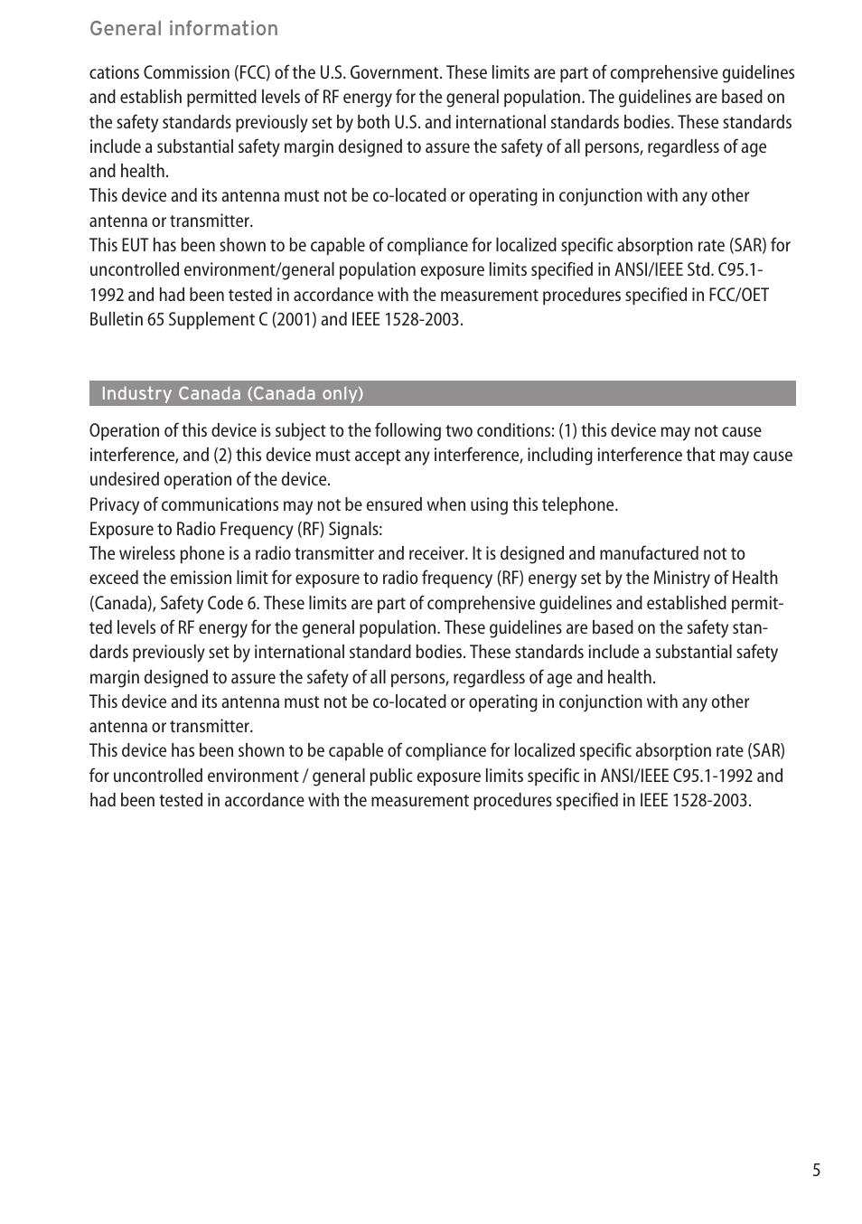 Industry canada (canada only) | AASTRA 600c_d for SIP-DECT User Manual EN User Manual | Page 11 / 108