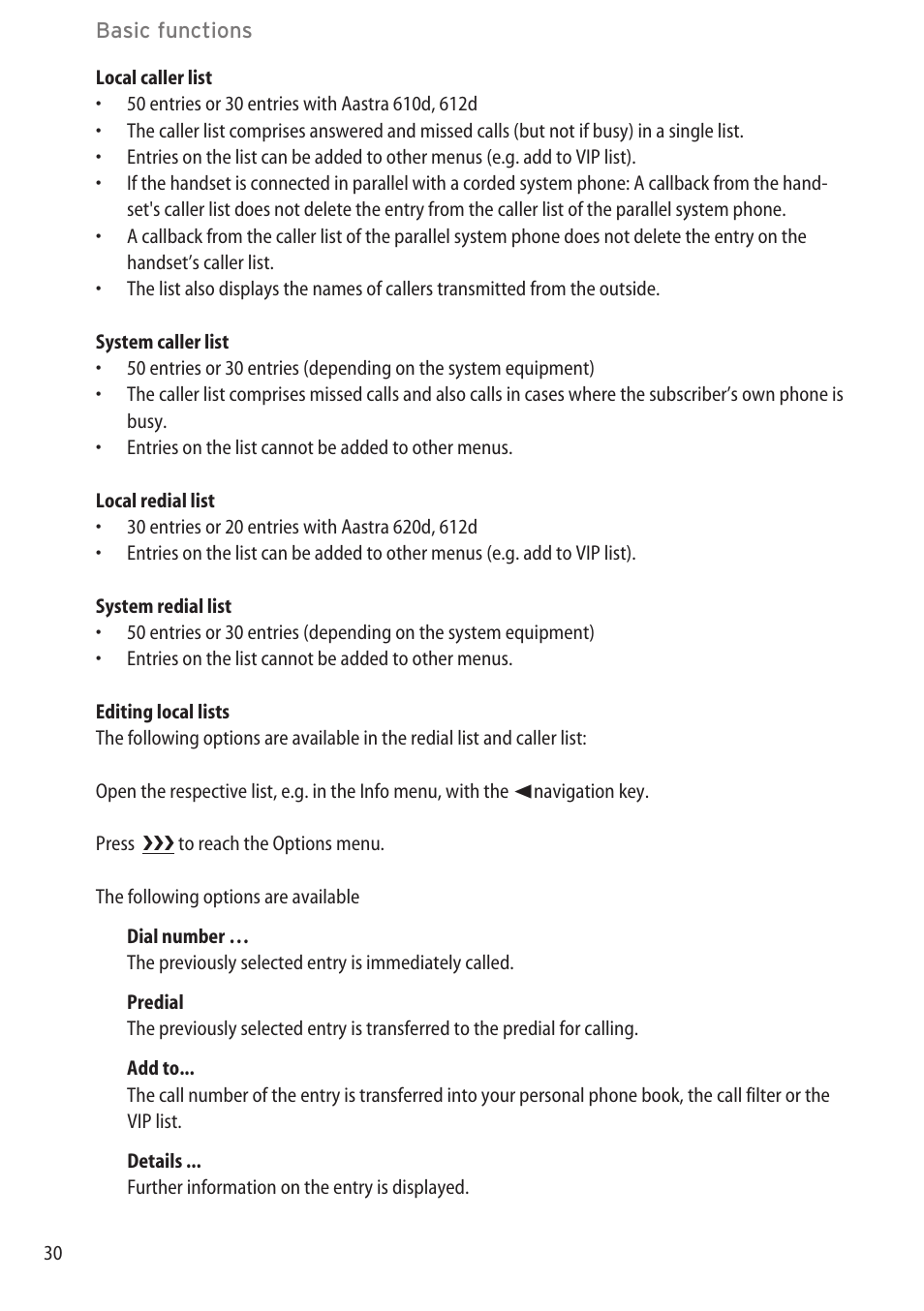 AASTRA 600c_d for SIP-DECT User Manual EN User Manual | Page 36 / 108