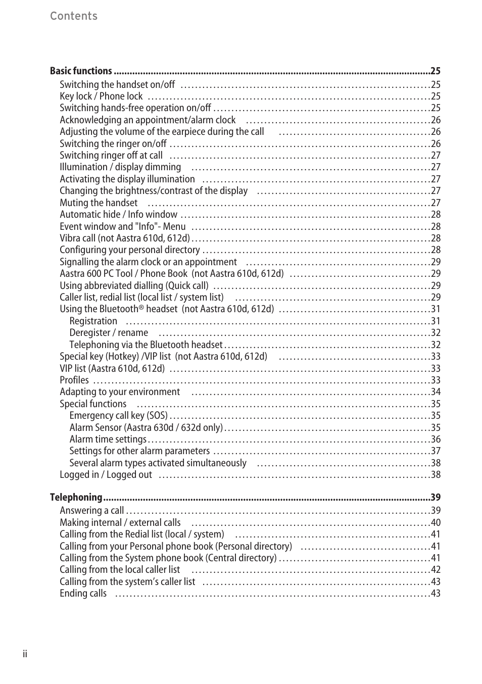 AASTRA 600c_d for SIP-DECT User Manual EN User Manual | Page 4 / 108