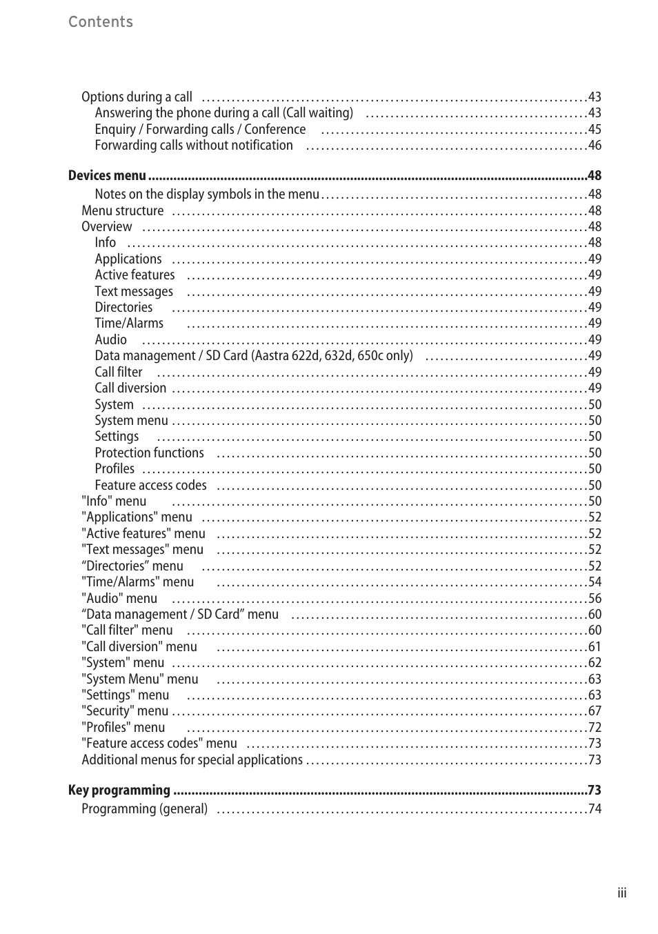 AASTRA 600c_d for SIP-DECT User Manual EN User Manual | Page 5 / 108