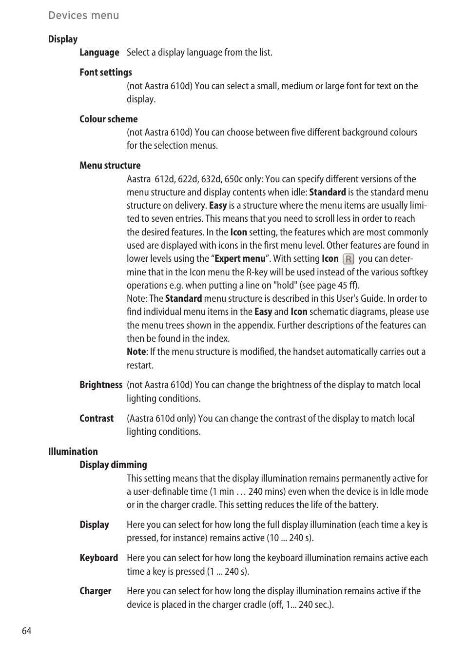 AASTRA 600c_d for SIP-DECT User Manual EN User Manual | Page 70 / 108