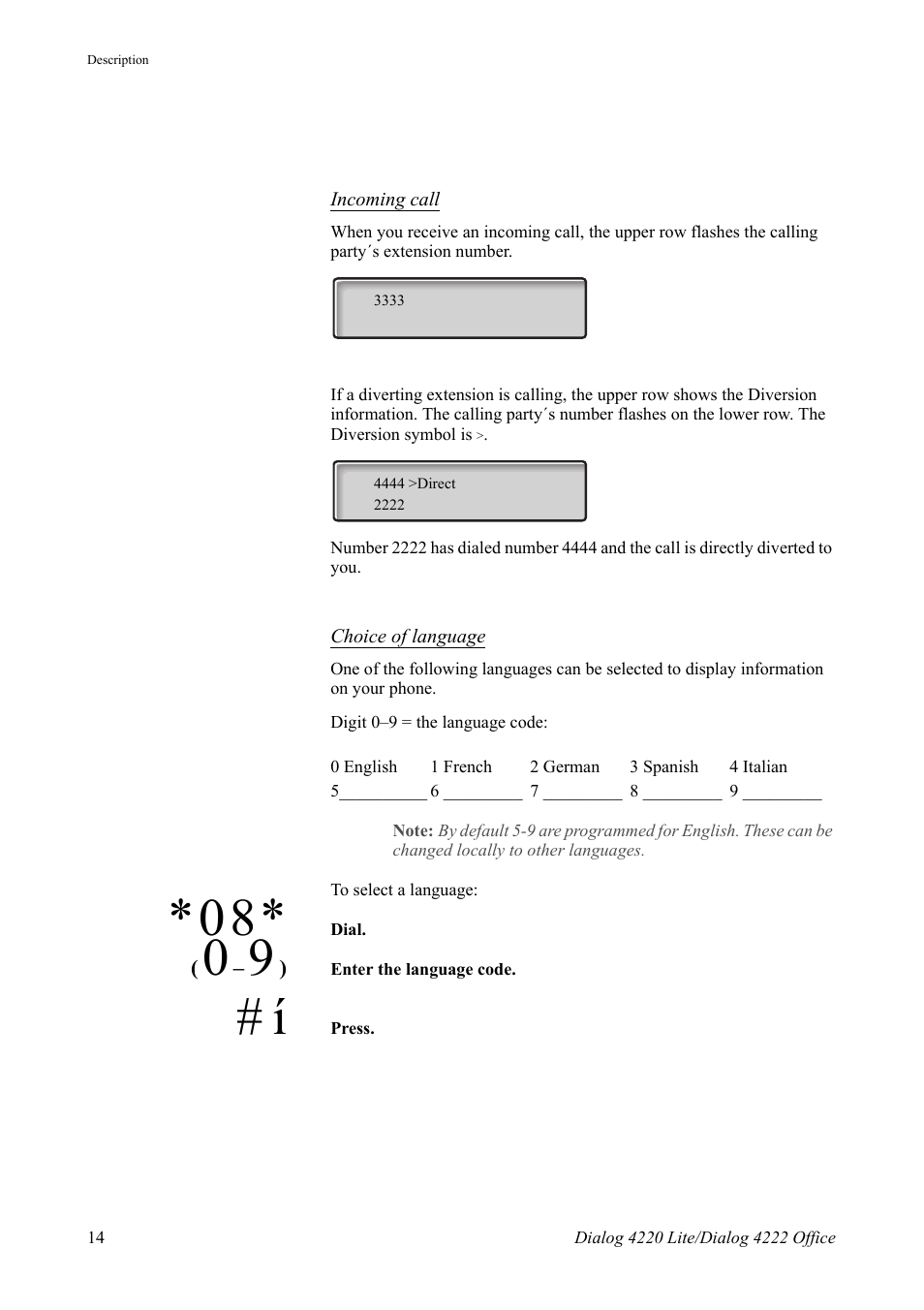 AASTRA 4222 Office for MX-ONE (TSE) User Guide EN User Manual | Page 14 / 97