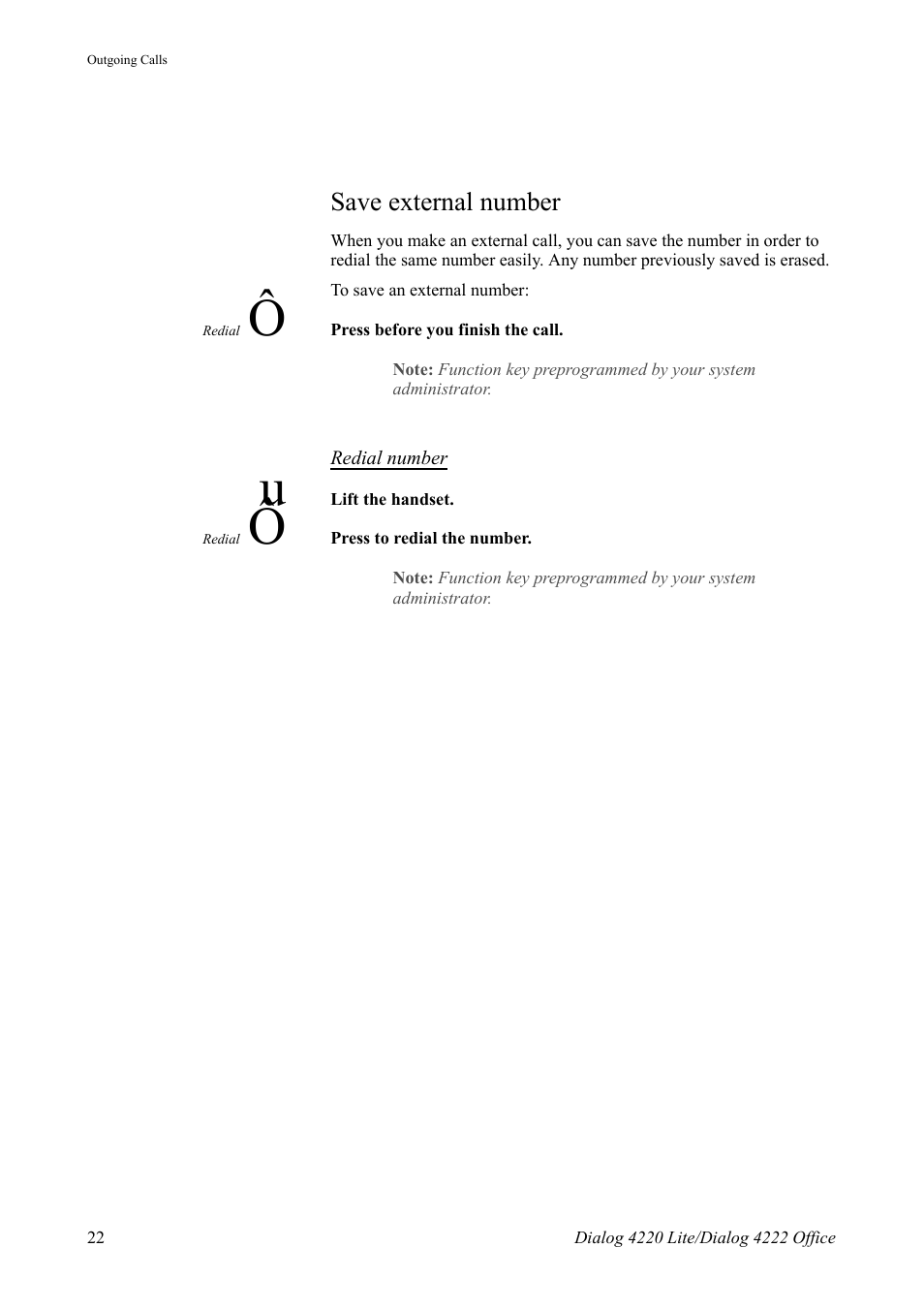 Save external number | AASTRA 4222 Office for MX-ONE (TSE) User Guide EN User Manual | Page 22 / 97