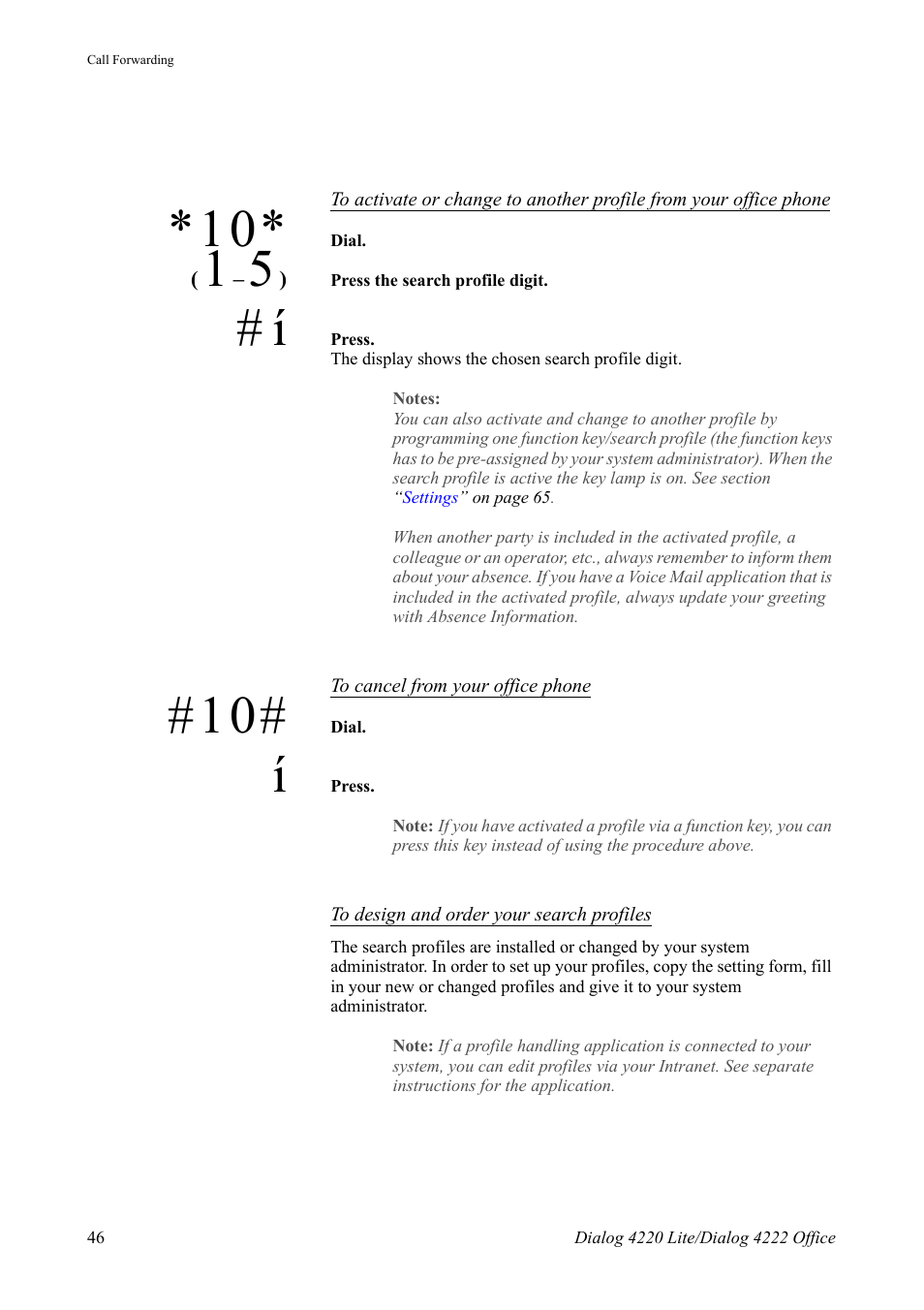 Tion, To design and order your search profiles | AASTRA 4222 Office for MX-ONE (TSE) User Guide EN User Manual | Page 46 / 97