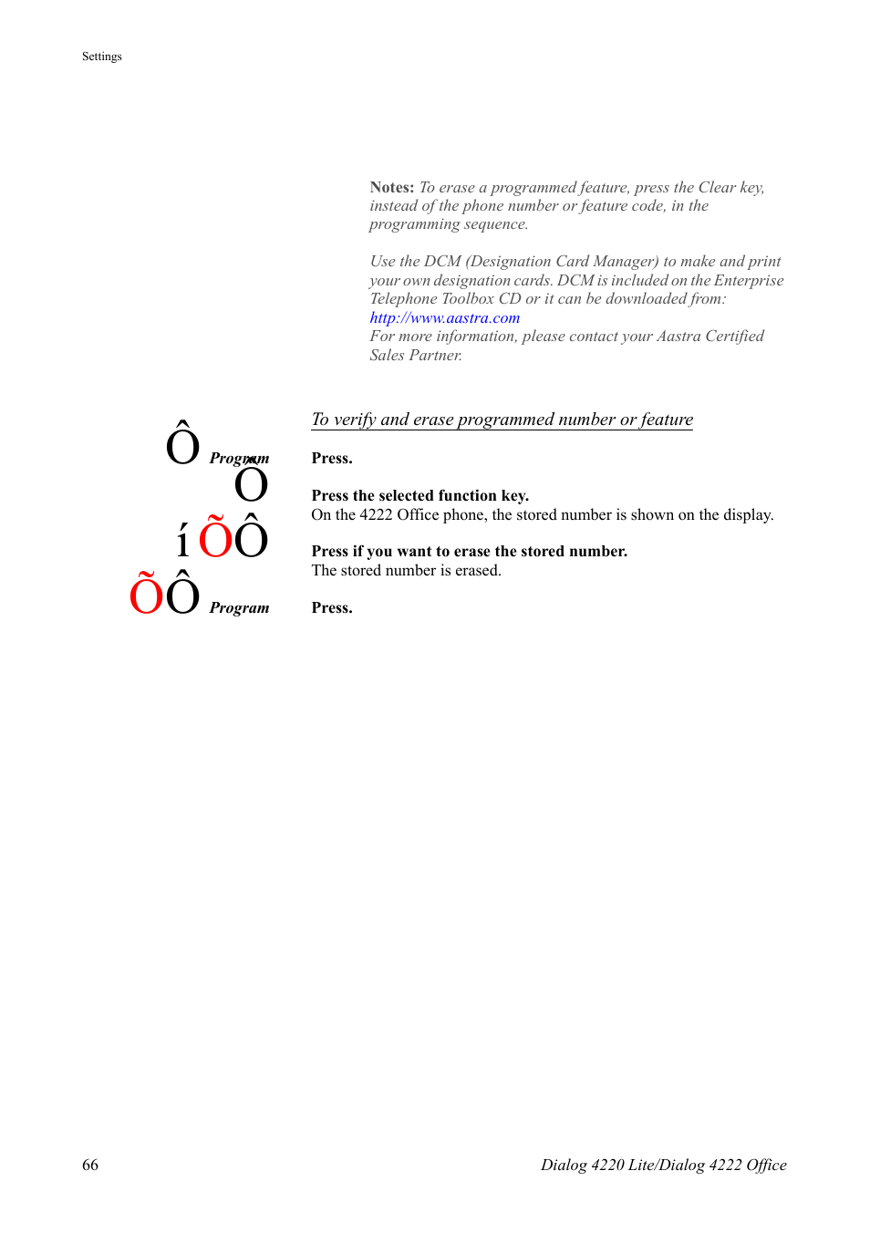 Нх ф | AASTRA 4222 Office for MX-ONE (TSE) User Guide EN User Manual | Page 66 / 97