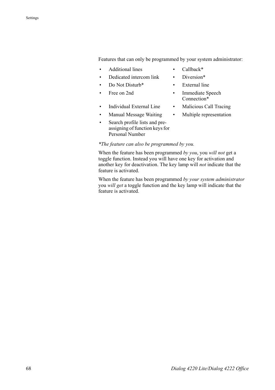 AASTRA 4222 Office for MX-ONE (TSE) User Guide EN User Manual | Page 68 / 97