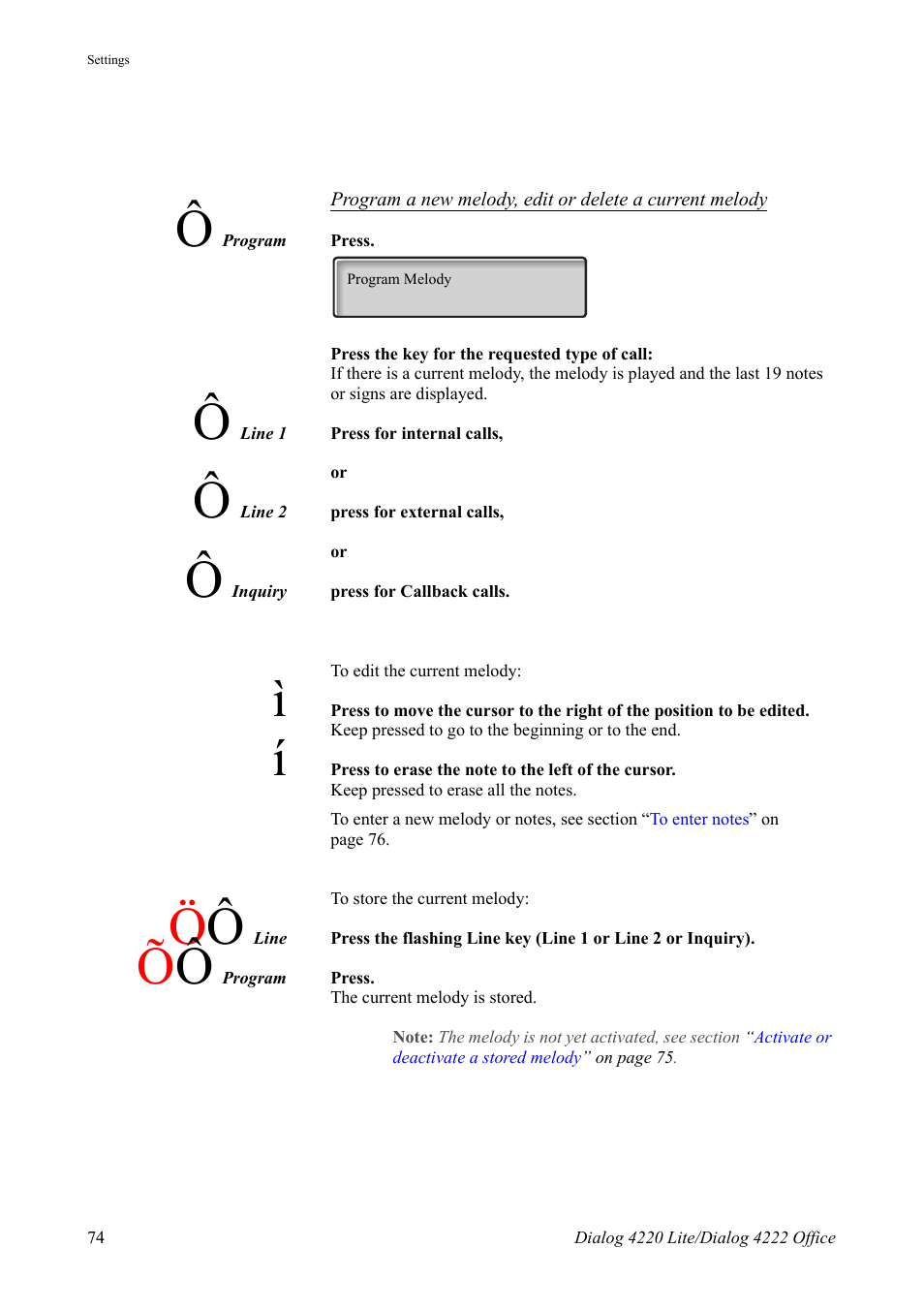 AASTRA 4222 Office for MX-ONE (TSE) User Guide EN User Manual | Page 74 / 97