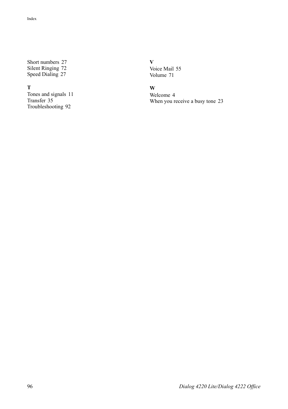 AASTRA 4222 Office for MX-ONE (TSE) User Guide EN User Manual | Page 96 / 97