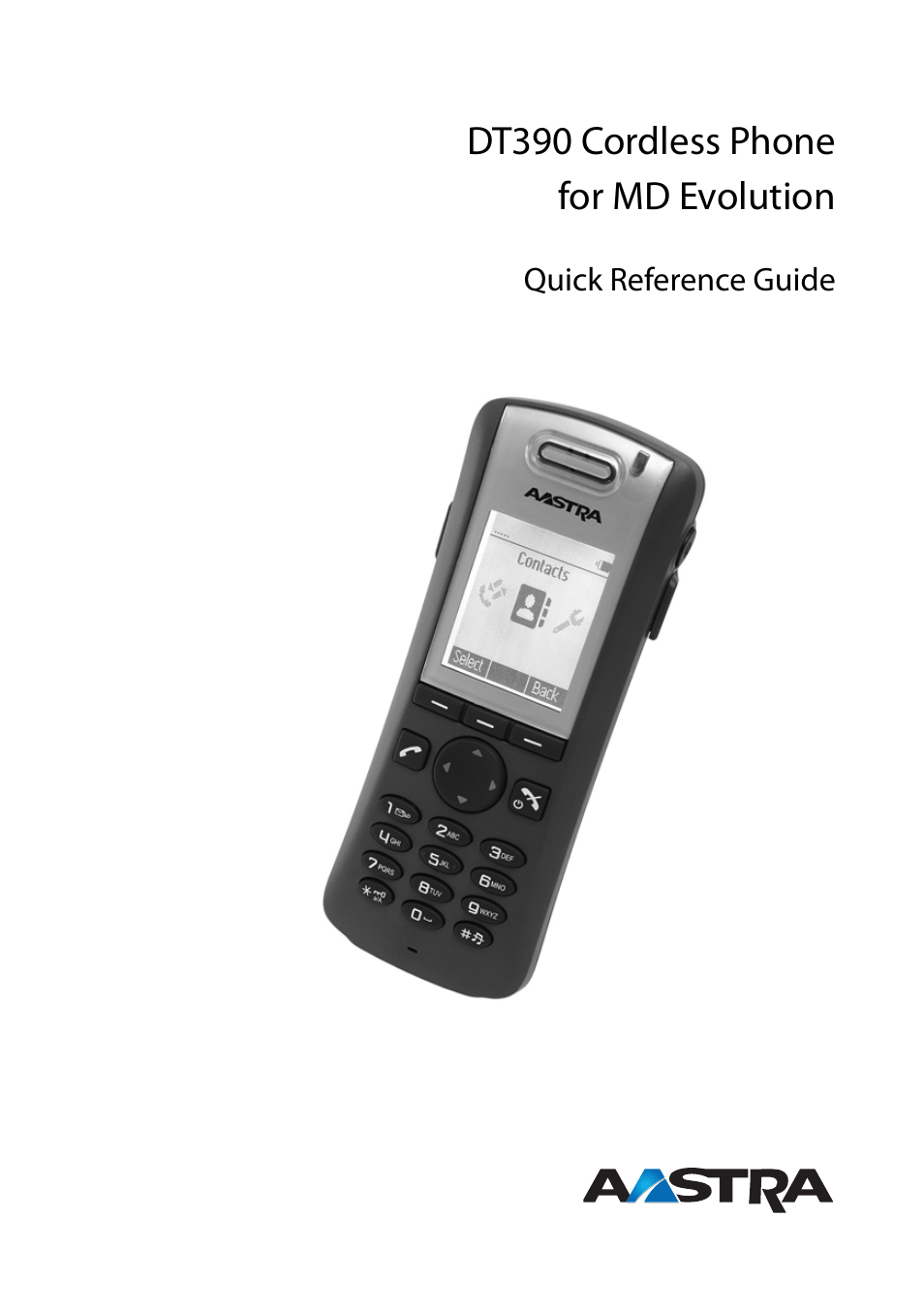 AASTRA DT390 for MD Evolution Quick Reference Guide User Manual | 70 pages