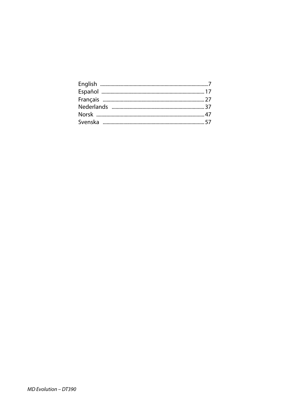 AASTRA DT390 for MD Evolution Quick Reference Guide User Manual | Page 3 / 70