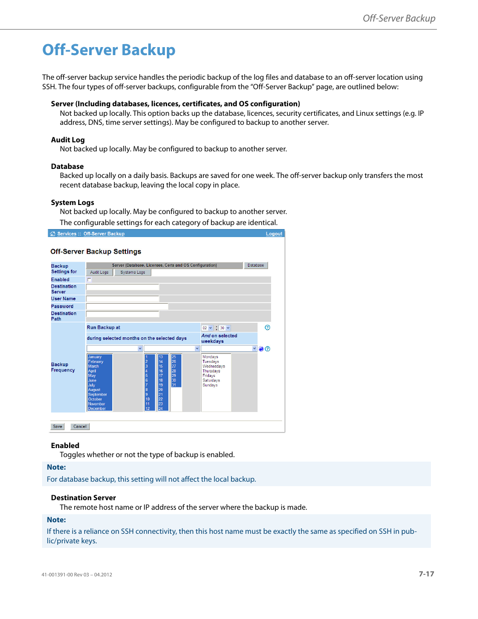 Off-server backup | AASTRA BluStar 8000i BAS-Mode Administrator Guides EN User Manual | Page 111 / 175