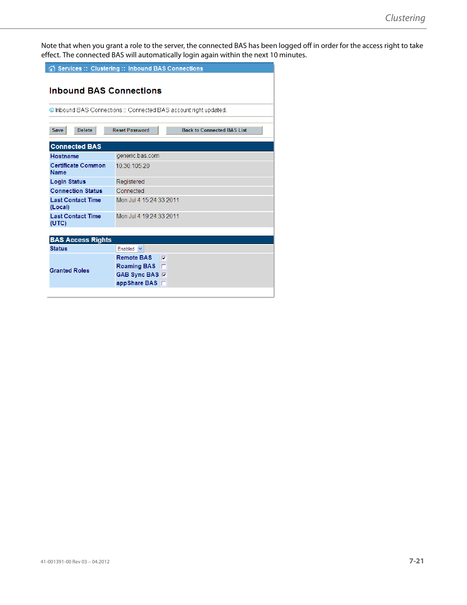 Clustering | AASTRA BluStar 8000i BAS-Mode Administrator Guides EN User Manual | Page 115 / 175