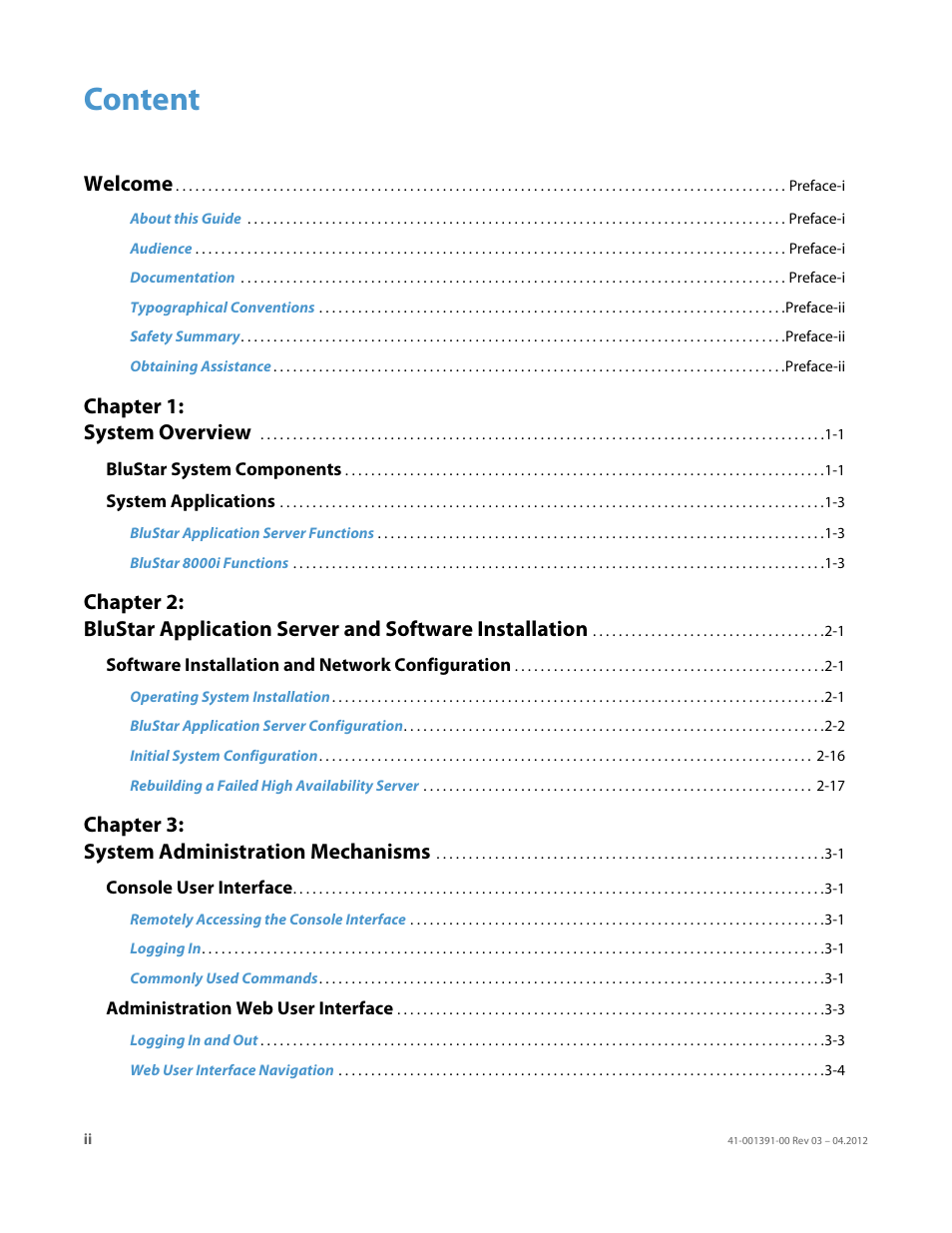 Content, Welcome, Chapter 1: system overview | Chapter 3: system administration mechanisms | AASTRA BluStar 8000i BAS-Mode Administrator Guides EN User Manual | Page 2 / 175