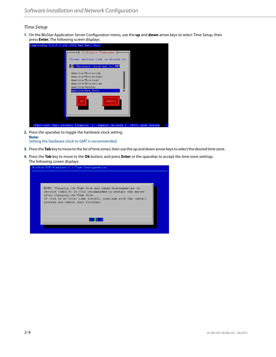 Time setup, Software installation and network configuration | AASTRA BluStar 8000i BAS-Mode Administrator Guides EN User Manual | Page 22 / 175