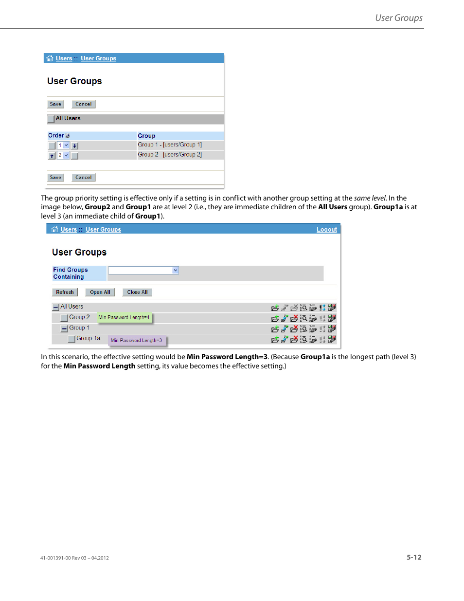 User groups | AASTRA BluStar 8000i BAS-Mode Administrator Guides EN User Manual | Page 61 / 175