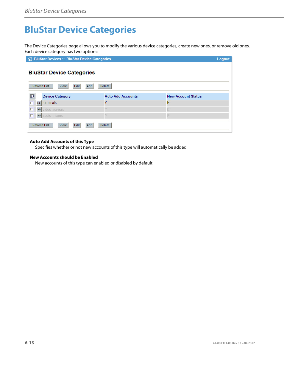 Blustar device categories | AASTRA BluStar 8000i BAS-Mode Administrator Guides EN User Manual | Page 88 / 175