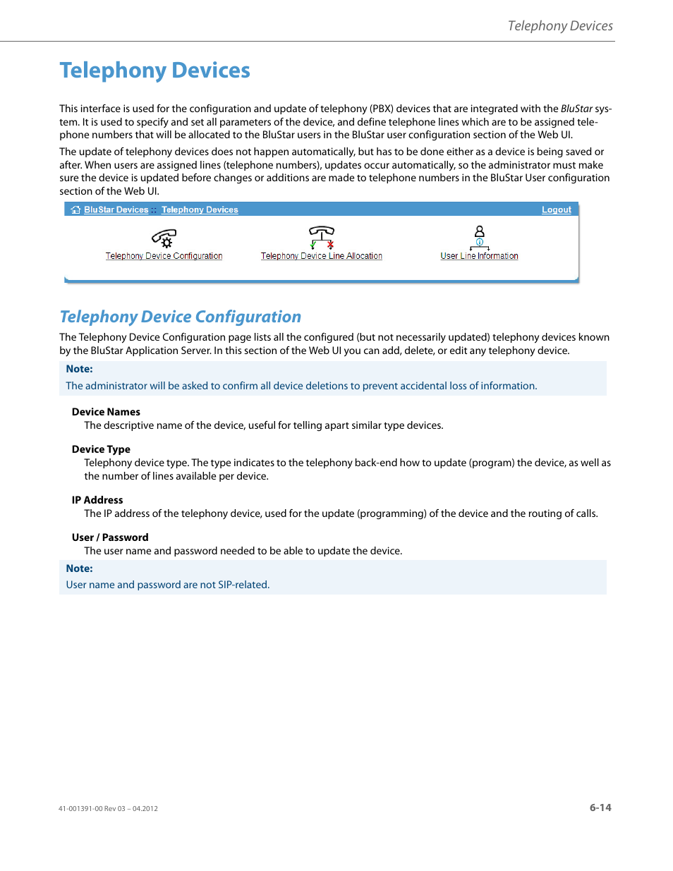 Telephony devices, Telephony device configuration | AASTRA BluStar 8000i BAS-Mode Administrator Guides EN User Manual | Page 89 / 175