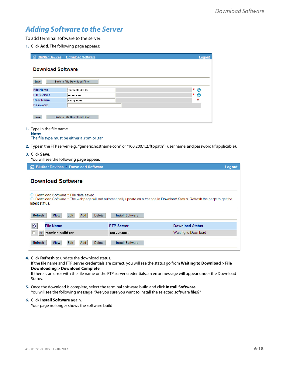 Adding software to the server, Download software | AASTRA BluStar 8000i BAS-Mode Administrator Guides EN User Manual | Page 93 / 175