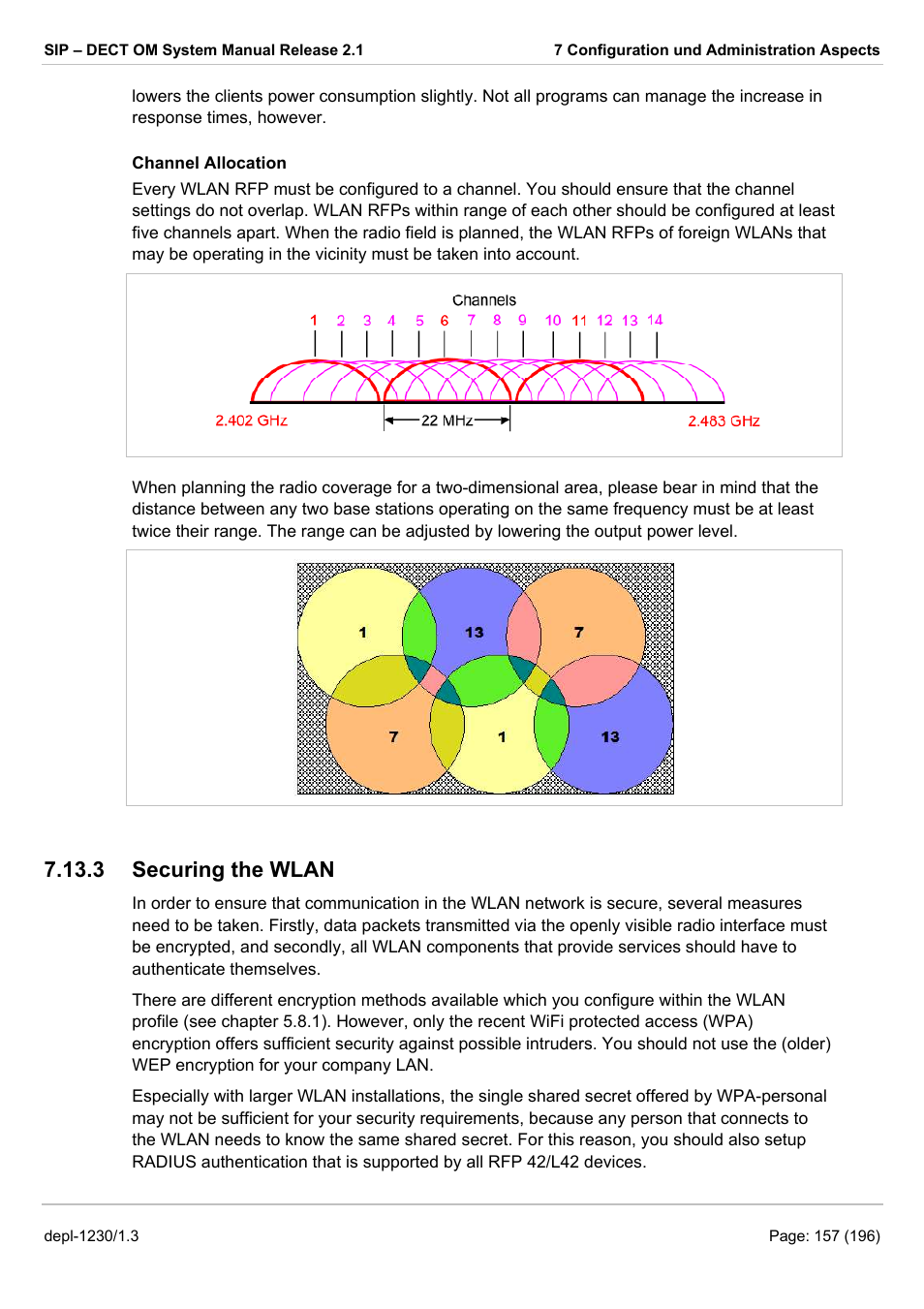 Securing the wlan, 3 securing the wlan | AASTRA SIP-DECT (Release 2.1)- OM System Manual - Installation, Administration and Maintenance EN User Manual | Page 157 / 196